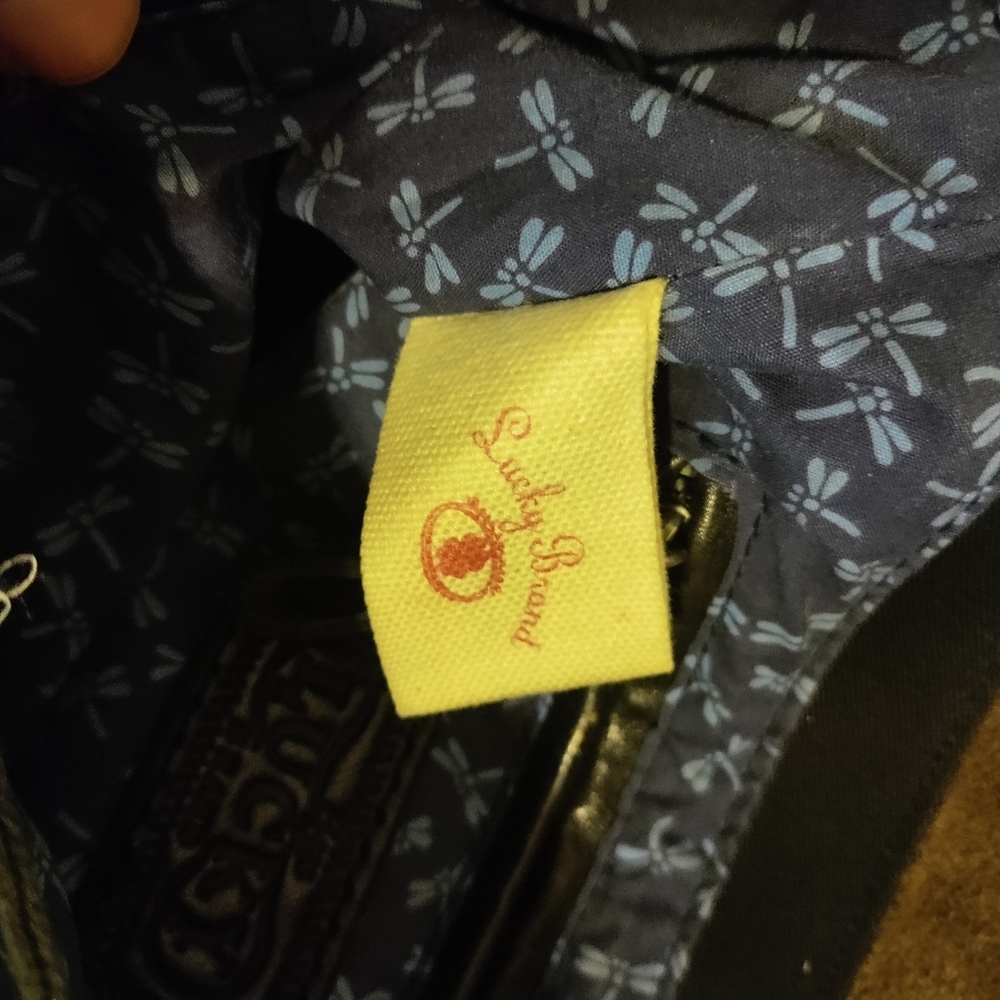 Lucky Brand Drk Chocolate Black Leather Crossbody - Picture 14 of 15